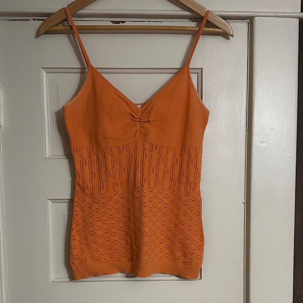 ❤️ 3/$15 Vintage GAP Orange Knit Camisole Top